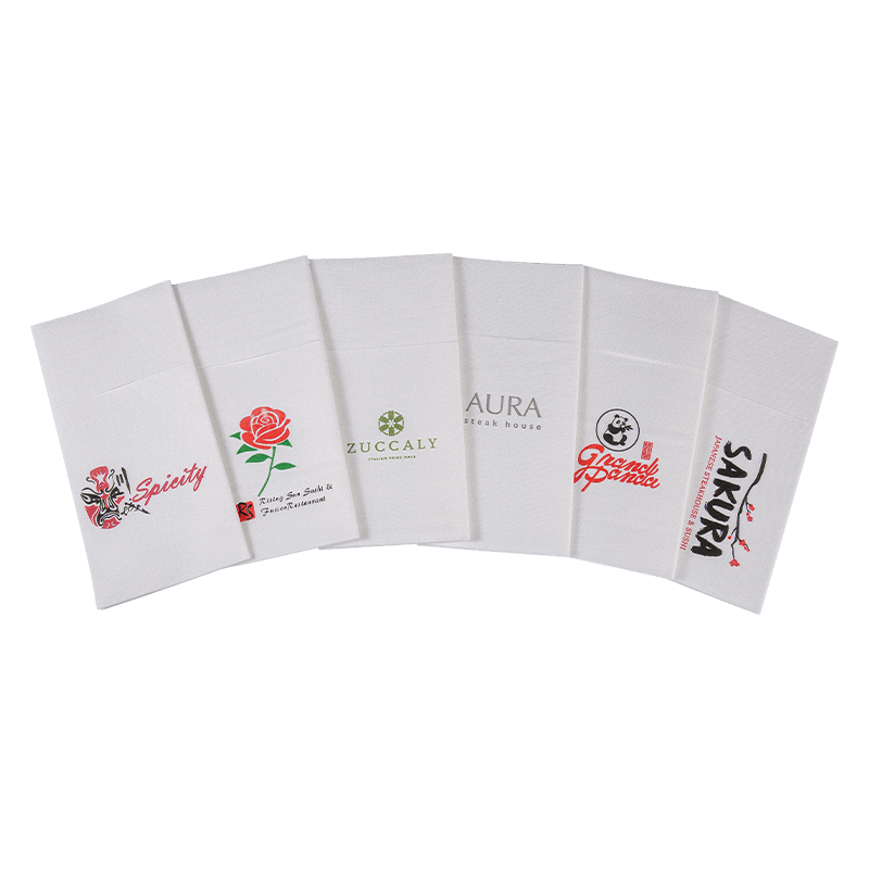 Tovaglioli di carta a poppa a poppa morbida 40x40 con tasca SJ1301