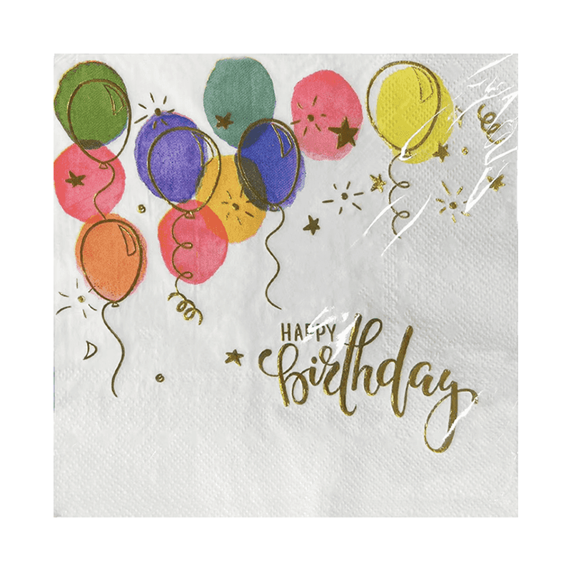 33x33 buon compleanno tovaglioli eleganti con timbratura calda sj5201