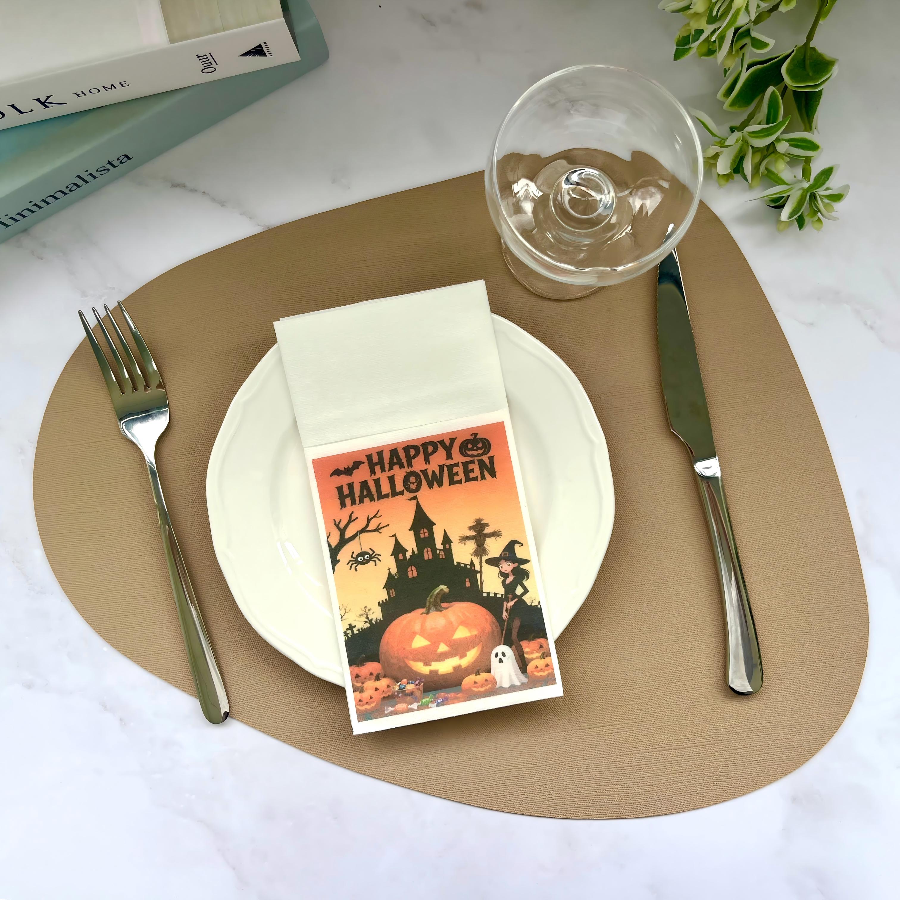 Tovaglioli Airlaid con design di stampa personalizzato HALLOWEEN Carta Airalid